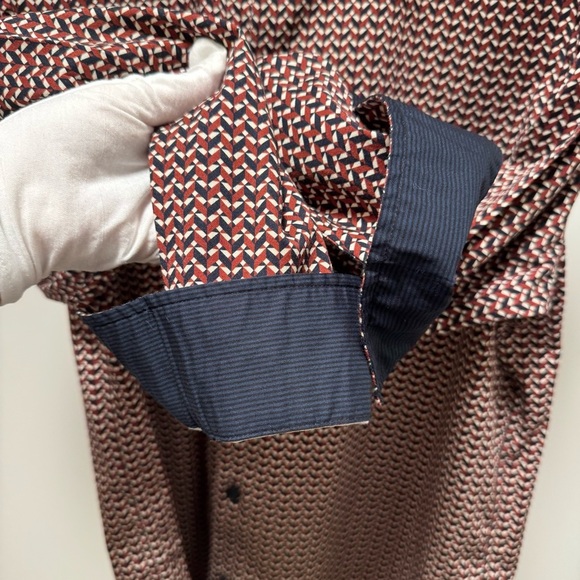 Ted Baker London Slim Fit Geometric Print Shirt (Size 4 / L)​​ - Picture 8 of 13